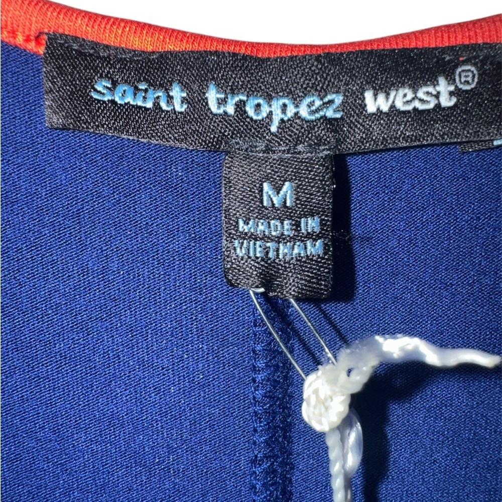 ⚡️NWT Saint Tropez West Dress in Navy and Coral Size Medium - Picture 3 of 5